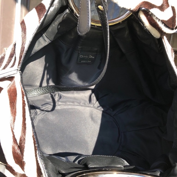 Christian Dior Soft Babe Calf Hair Zebra Animal Vintage JazzClub Collection Bag - Picture 11 of 16